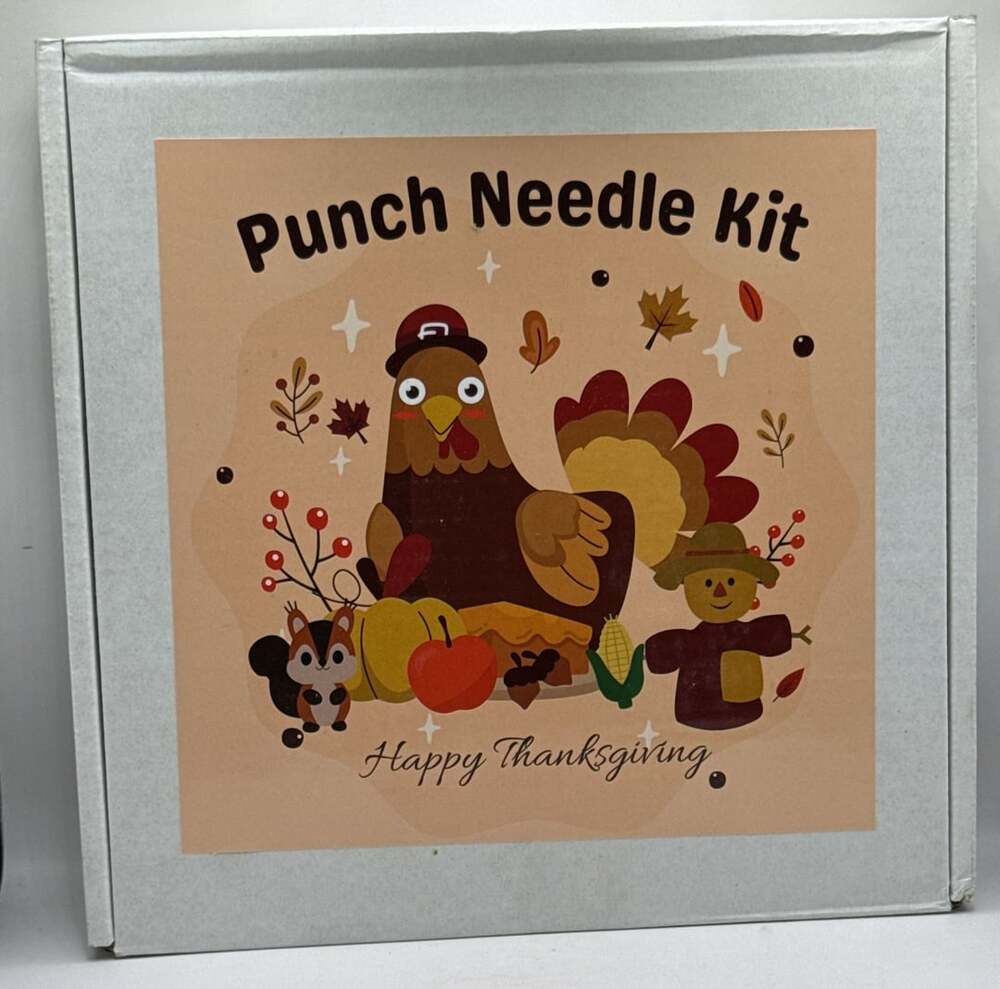 Punch Needle Kit Happy Thanksgiving Turkey Craft Kit